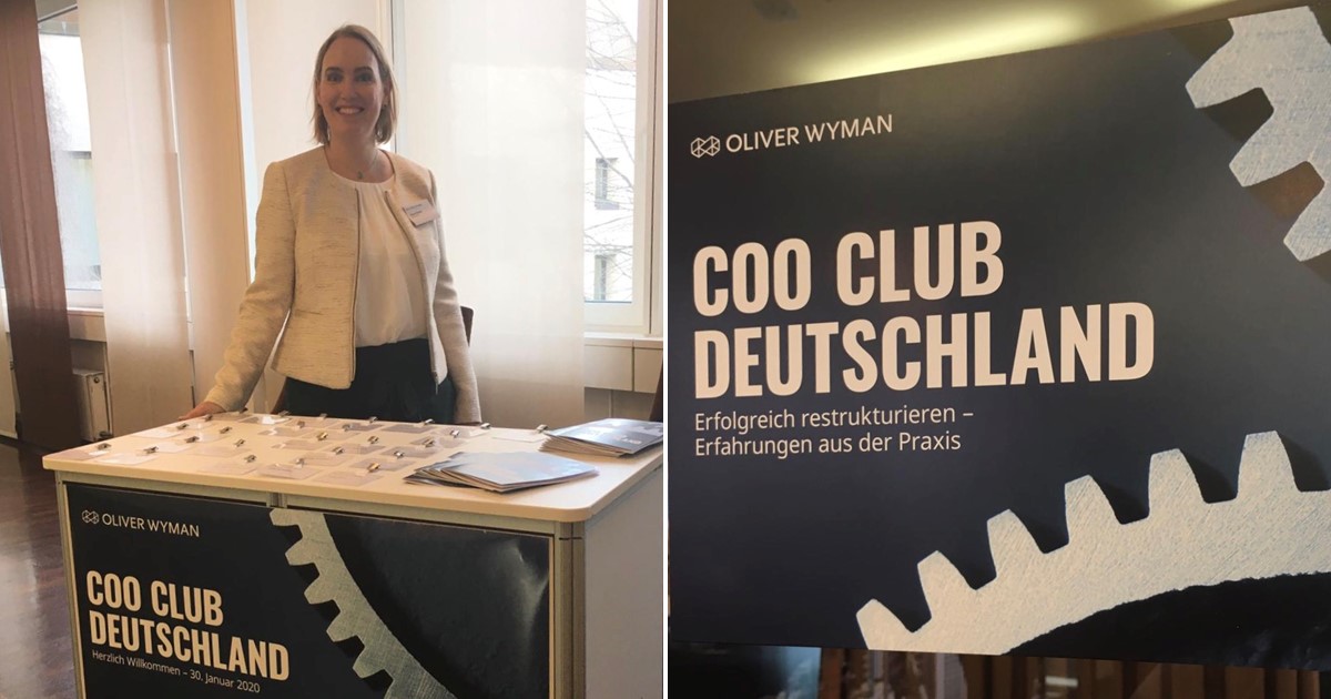 OliverWyman's tweet photo. All set for our #COOClub 2020: Looking forward to welcoming our speakers and guests at today's event in Dusseldorf. Who can be a source of inspiration in times of crisis – a general, a restructuring expert, or Jeff Bezos? Stay tuned! #OWOperations https://t.co/qvVTTvYCOM