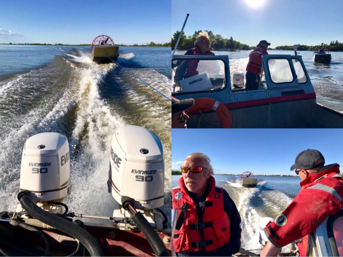 HudsonBayWQMS's tweet image. Coast Guard to the rescue! 

Three heroes in shining armour (aka bright red Mustang suits) arrived from CCGS #Vakta in Gimli. 

They gave us a tow up the Red River, back to our launch point. Once ashore, we were able to make necessary repairs.

@CoastGuardCAN #precisionoperation