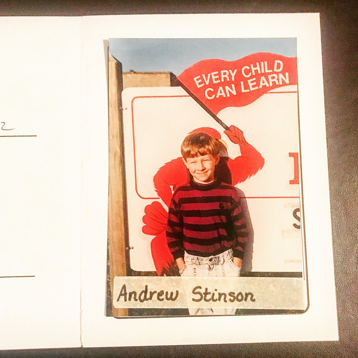 Gary_Andrew's tweet photo. Shine bright like a diamond ๐
My first time on the โStudent of the Weekโ pedestal, circa 1992 โ๏ธ
#RedhawkForever #ClarksonElementary #WeAreGC #TBT #ThrowbackThursday https://t.co/cl7pMIB3vL