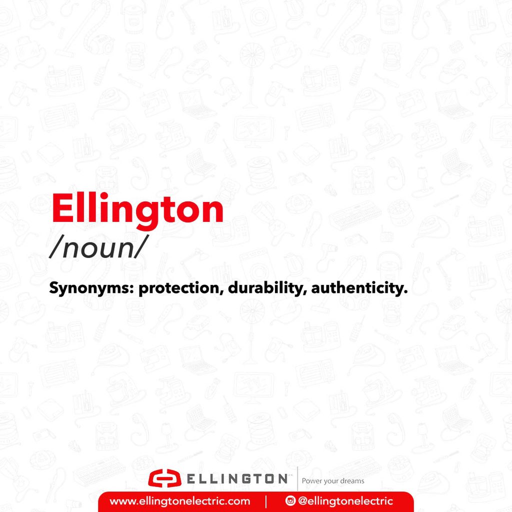 ellingtonelect's tweet image. We are known all over the world for our durable, authentic and protective products. ⁣
⁣
Isn’t it time you tried us? ⁣
⁣
Get our products at Shoprite, Market Square &amp;amp; Next Cash n Carry stores or visit our website ellingtonelectric.com ⁣

#EllingtonElectric