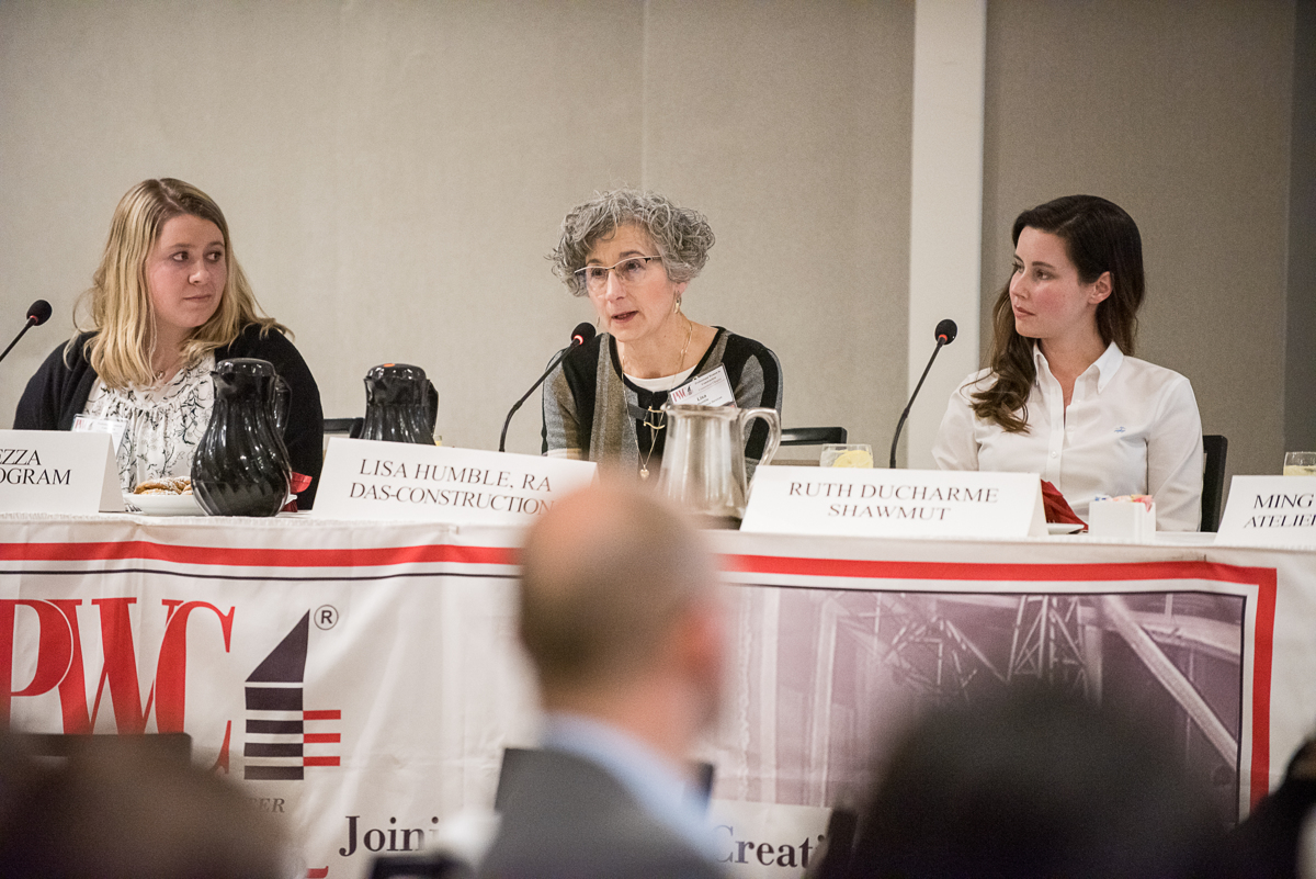 ConnDAS's tweet photo. Tuesday, the @PWCConnecticut hosted a panel discussion on the industry and the role women play in today’s #construction. DAS Construction Services Project Manager Lisa Humble sat on the panel. @ConnDAS #PWCCT #AECWomen #CT #CTDAS #networking @MCCforCT https://t.co/saK6cB8DRv
