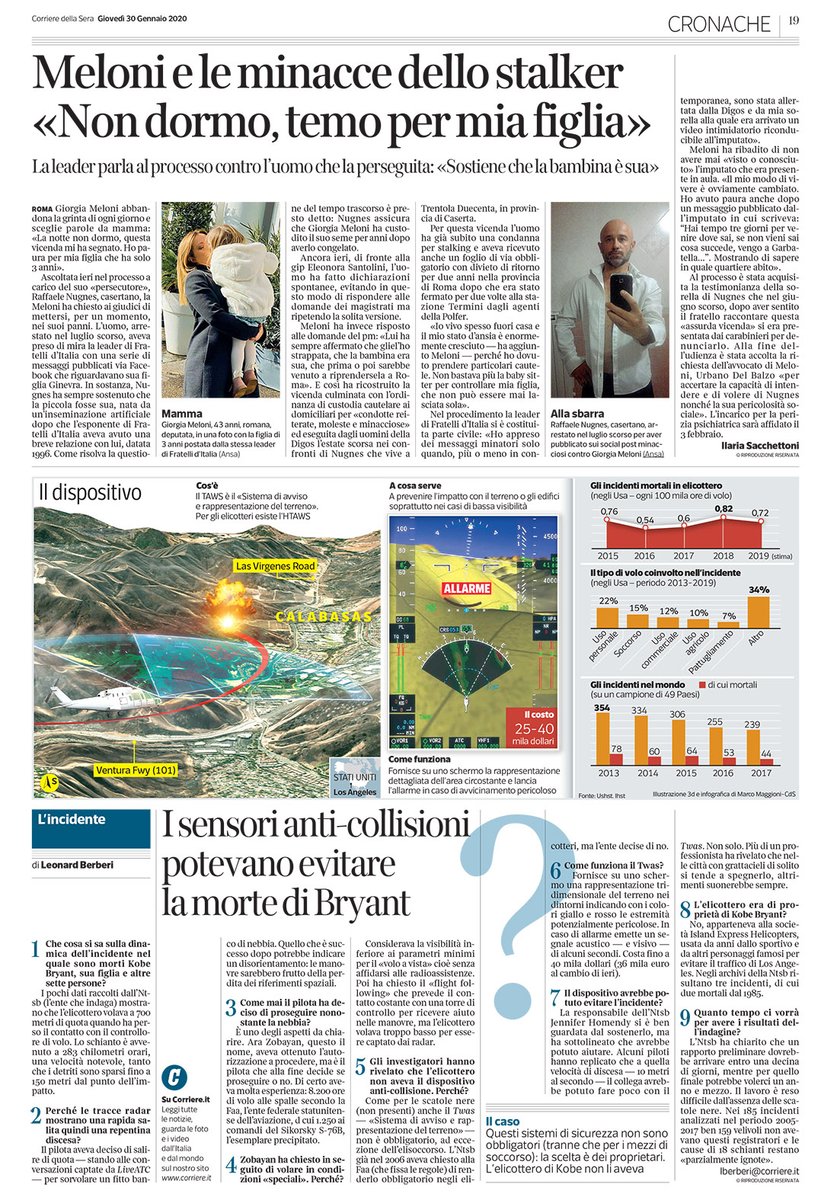 marcyvalo1's tweet photo. #infografica Come il @Corriere ha coperto la notizia dell'incidente che ha portato alla morte di #KobeByrant #kobecrash #KobeForever #Infographic @leonard_berberi https://t.co/UZZUAUjOO3