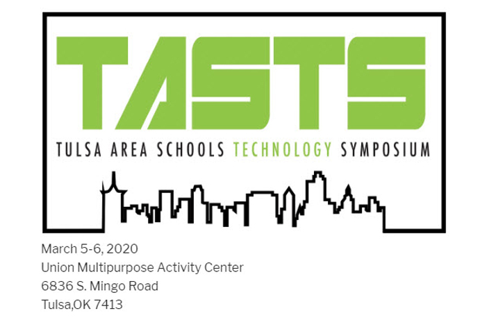 UnionSchools's tweet photo. 8th Annual Tulsa Area Schools Technology Symposium will be March 5-6 at the UMAC, 6836 S. Mingo. Details: https://t.co/oZhHzQqN0B https://t.co/DksT6vh3nm #TASTS https://t.co/qRUj9KMZTE