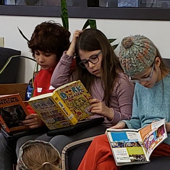 A Teacher Librarians Dream!  Beye Bobcat's still enjoy a good read!