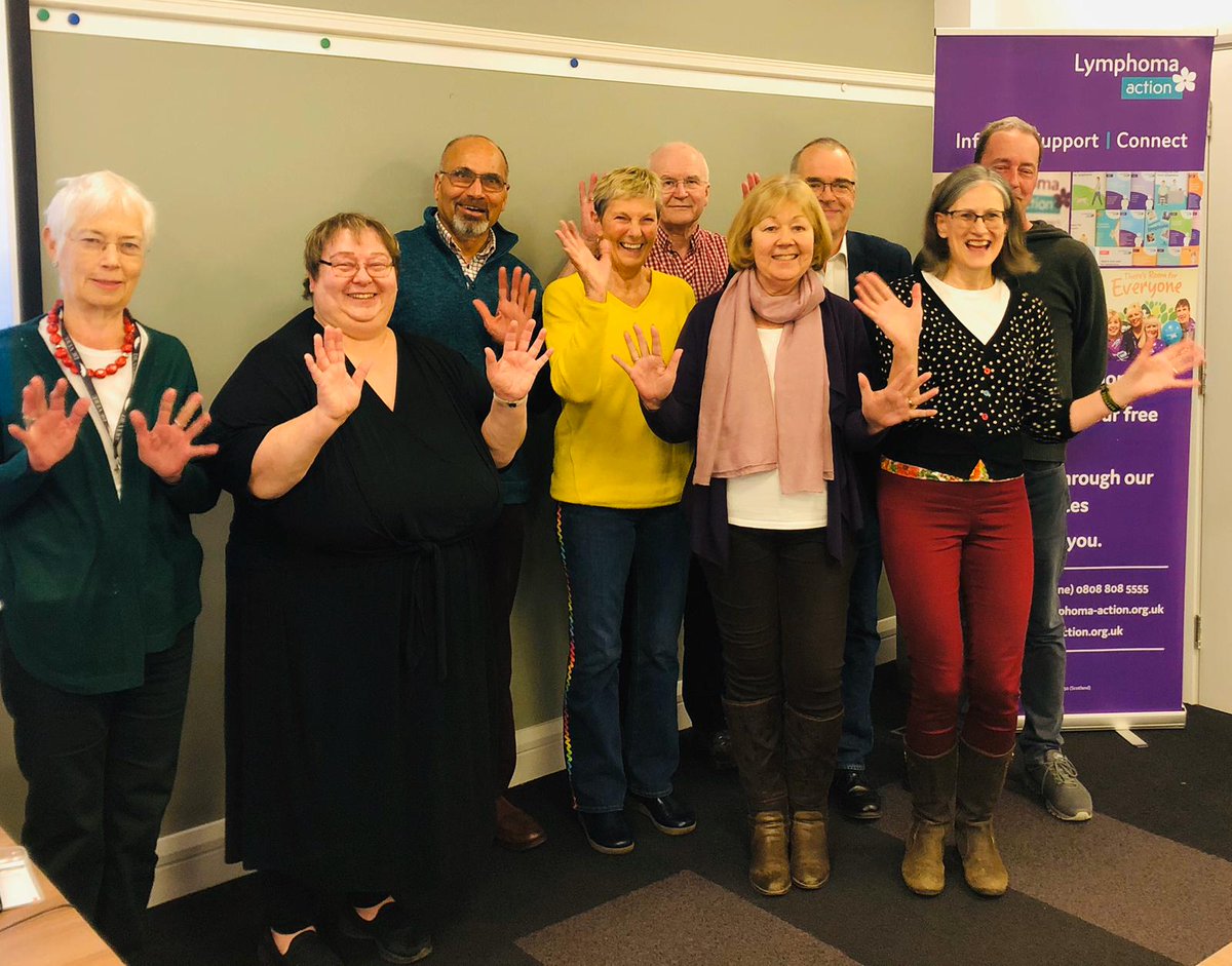 LymphomaAction's tweet photo. We've had a brilliant time training some lovely new #LiveYourLife facilitator volunteers! Thank you so much for joining us to help people affected by lymphoma! 💜 #Volunteer #LymphomaMatters https://t.co/AyaO0dkiDm
