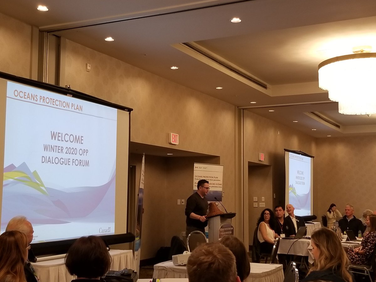 JasonDuffe's tweet photo. An early start to a full day at the Winter 2020 OPP Dialogue Forum in Vancouver. Talking this morning about our coastal sensitivity mapping work on the BCcoast on behalf of @ValerieWynja @TaylorHarmerEC @ECCCSciTech https://t.co/6PiD6wISuq