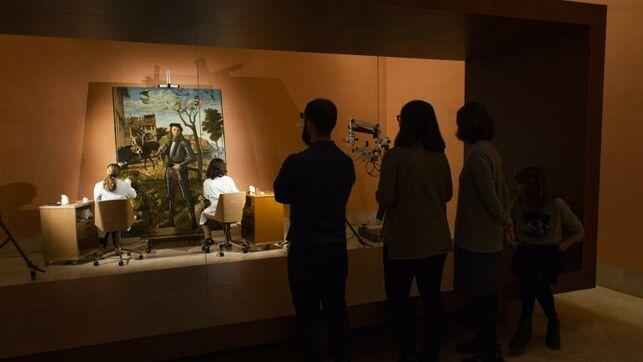 Fabregas_Carol's tweet photo. Es realmente espectacular y todo un privilegio, poder acercar el proceso de #restauración de un cuadro a todos los visitantes. Desde hoy, en la sala 11 del @museothyssen , es posible asistir a la restauración en directo del cuadro de #Carpaccio (S XVI) @RestauraThyssen https://t.co/nwwiSd8r1M