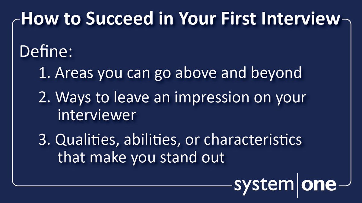 SystemOne_Jobs's tweet photo. Ready for the 1st round of #interviews? 

#thursdaytips #interviewtips #successfulinterviews #keystosuccess #successteam https://t.co/SwjteTEDFu