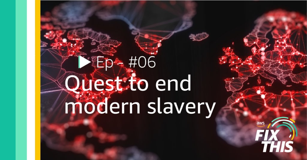 AWS_Gov's tweet photo. Human trafficking affects over 40M victims globally. In the quest to end modern slavery, the cloud is playing an increasingly important role. Listen to the latest Fix This episode featuring interviews with @TheFreedomSeal &amp; @UnseenUK to find out how. https://t.co/qfbSEuFxNF https://t.co/BVx6CmvYCJ