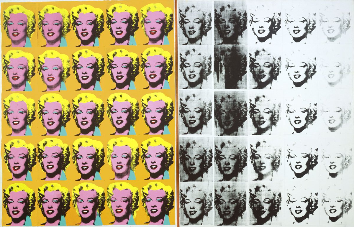 Painting of Marilyn Monroe's face by Andy Warhol