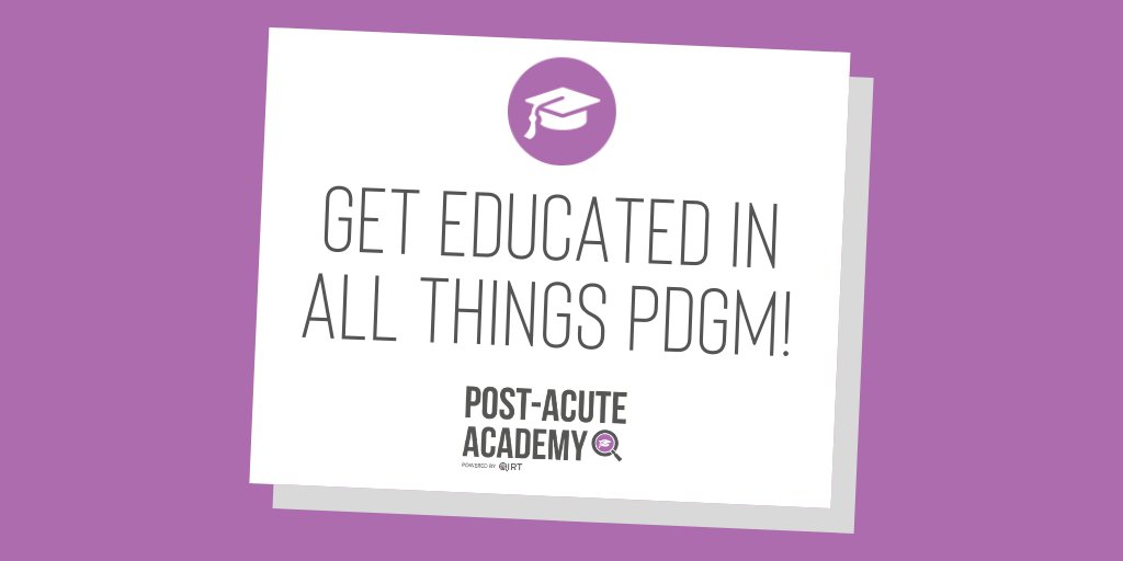 QIRTClinical's tweet photo. QIRT wants you to succeed in the PDGM journey. We've developed tools and courses to ensure that you have everything you need to be successful in the PDGM era. Visit QIRT's Post-Acute Academy today. https://t.co/Mi3bXwjGgF
#PDGM #PostAcuteAcademy #QIRT #qualityinrealtime https://t.co/dN3wqTXVdn