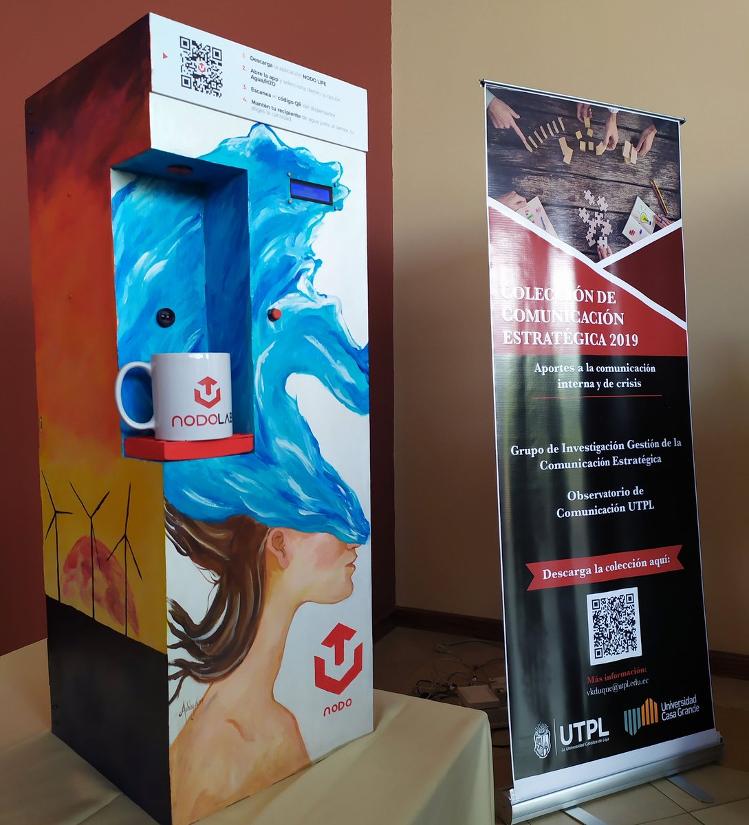 nodo_cia's tweet photo. #NodoLab | Nuestro dispensador inteligente está en el Centro de Convenciones @utpl . Con este proyecto evitamos el consumo de botellas plásticas, y contribuimos a disminuir la contaminación ambiental ♻️👏.
Descarga la app NodoLife ➡️ https://t.co/yj7T7DsPV2
#IECOM2020 #Utpl https://t.co/Y7KfLcQZef