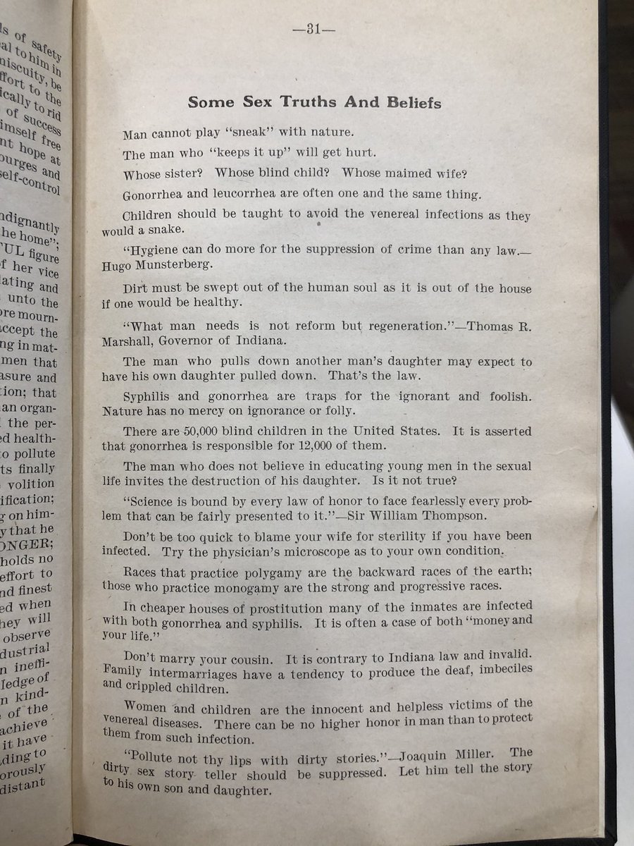 arkhamlibrarian's tweet photo. This 1910 fire-and-brimstone Indiana pamphlet on sexual health ends with Kipling’s “The Vampire.” From the @HermanBWells circulating collections. #HistSex #LillyExile https://t.co/PfsPkLmHVS
