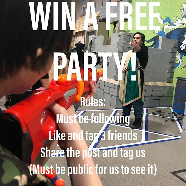 BattleArcheryCA's tweet photo. That’s right we are giving away a free 20 player party with party room! All you need to do is follow, like this post and tag 3 friends, share the post and tag us! (We can only see it if you are public). We will choose a winner once this post has over 150 comments! https://t.co/YJobhjDTHY