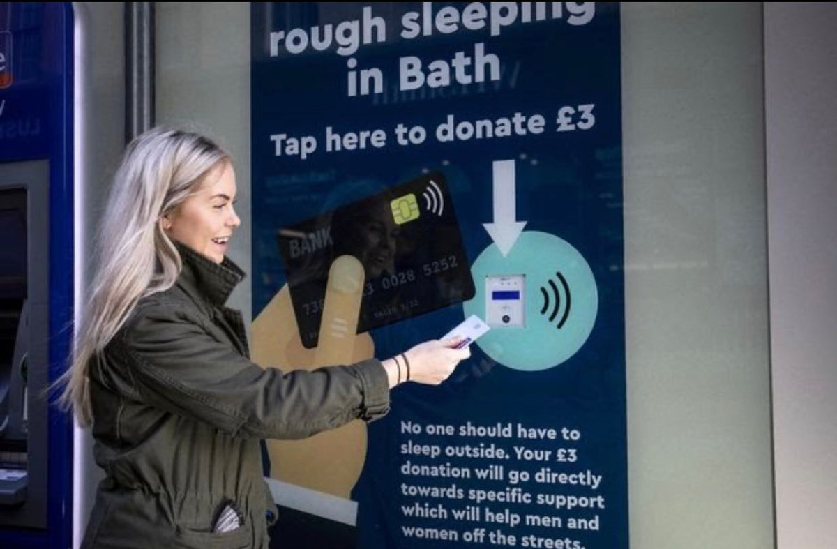 cgledhill's tweet image. You can now make contactless card payments to the homeless with &apos;smart poster&apos; 

mirror.co.uk/news/uk-news/y… #fintech #chartech