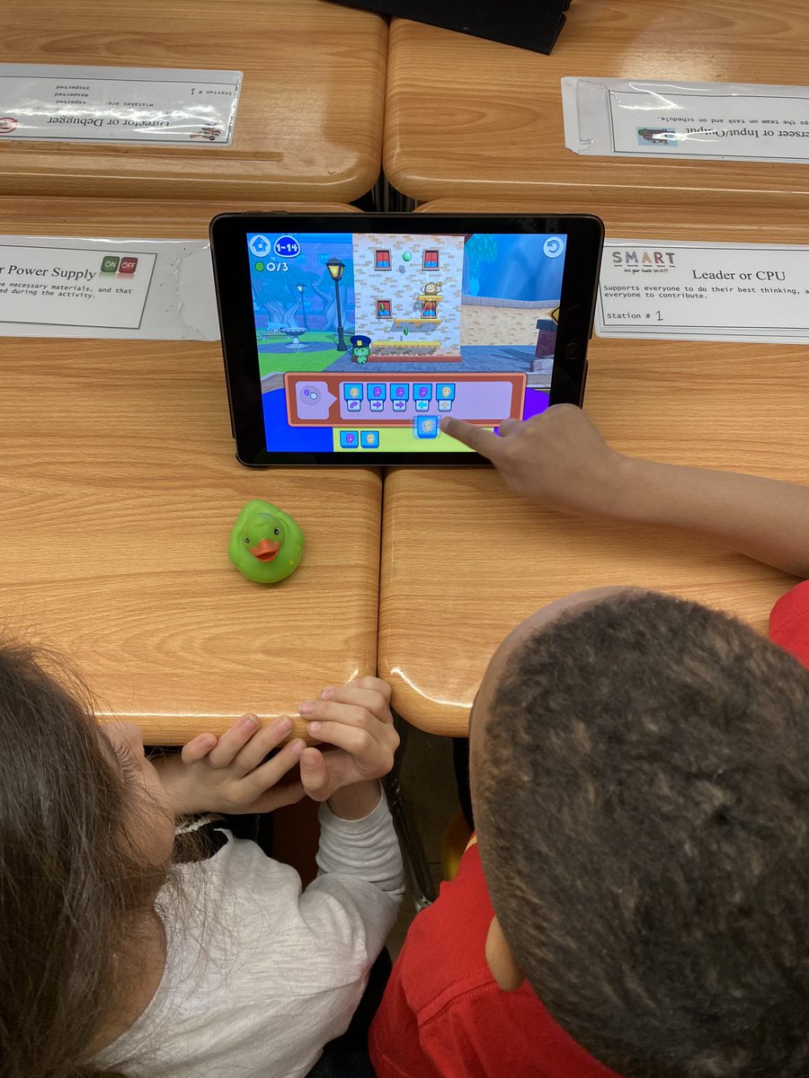 Leslie Johnson (@cicada17yr) on Twitter photo Little programmers talking out their code and debugging. When the going gets tough-talk to the duck! #rubberduckdebugging #kidscoding #computationalthinking <a href="/codesparkapp/">codeSpark Academy</a> @codesparkceo <a href="/MLDonath/">Melissa Lamb</a> <a href="/MJSIMPSON01/">Maria J. Simpson</a> <a href="/learningdrive/">Lionel Bergeron 💻</a> <a href="/CSforAllNYC/">CSforAllNYC</a> <a href="/ValerieBrock24/">Valerie Brock</a> Little programmers talking out their code and debugging. When the going gets tough-talk to the duck! #rubberduckdebugging #kidscoding #computationalthinking <a href="/codesparkapp/">codeSpark Academy</a> @codesparkceo <a href="/MLDonath/">Melissa Lamb</a> <a href="/MJSIMPSON01/">Maria J. Simpson</a> <a href="/learningdrive/">Lionel Bergeron 💻</a> <a href="/CSforAllNYC/">CSforAllNYC</a> <a href="/ValerieBrock24/">Valerie Brock</a>