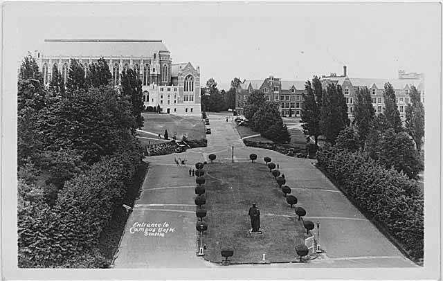 Entrance to the UW campus in 1940