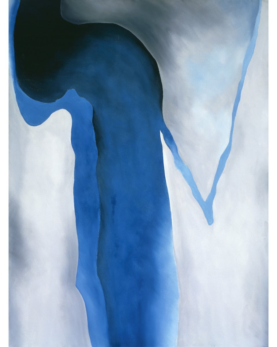 Georgia O'Keeffe. Blue Black and Grey, 1960. Oil on canvas, 40 x 30 inches. Georgia O'Keeffe Museum. Gift of The Burnett Foundation. © Georgia O'Keeffe Museum. [2007.1.29]