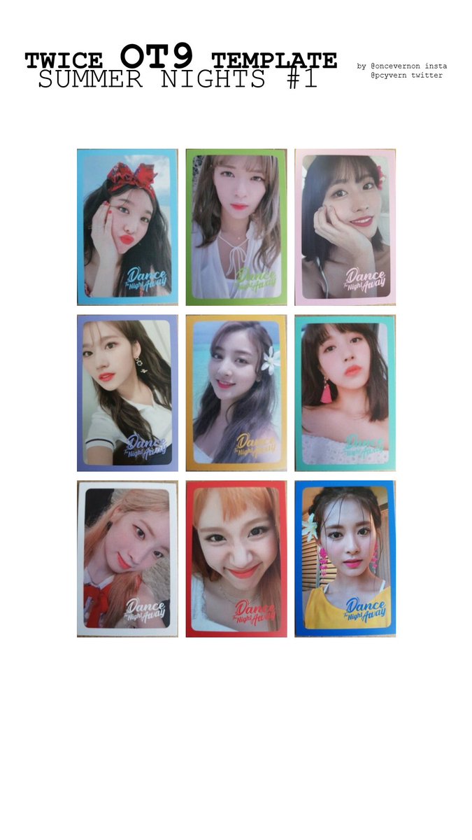 and i’ve also started making OT9 twice templates for every korean photocard set there is! i’m doing them bit by bit and i’ll be uploading them straight to the ‘OT9 sets templates’ folder on my google drive at  http://bit.ly/oncevernon  !! i’ll get them all done eventually!