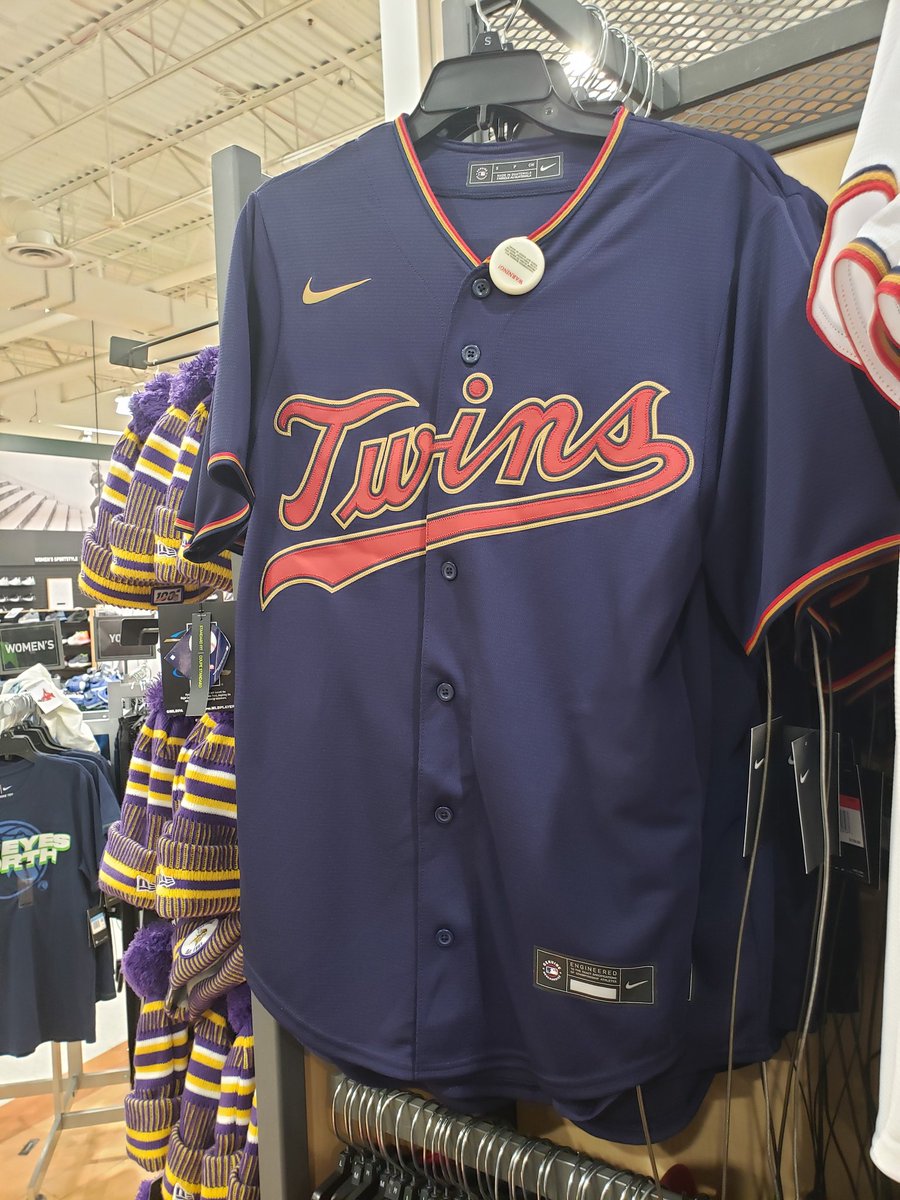 Nathan Lucast on X: @UniWatch found the Twins alternate throwback jersey  with the Kasota Gold nike swoosh.  / X