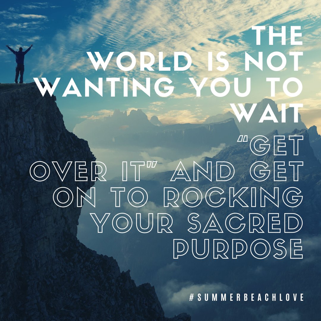 The world is not wanting you to wait for you to “get over it” and get on to rocking your sacred purpose.
.
.
.
#lifepurpose #lifepurposecoach #healer #Healers #healersofinstagram #healersunite #spiritual #spirituality #spiritualawakening #spiritualgrowth #SpiritualJourney