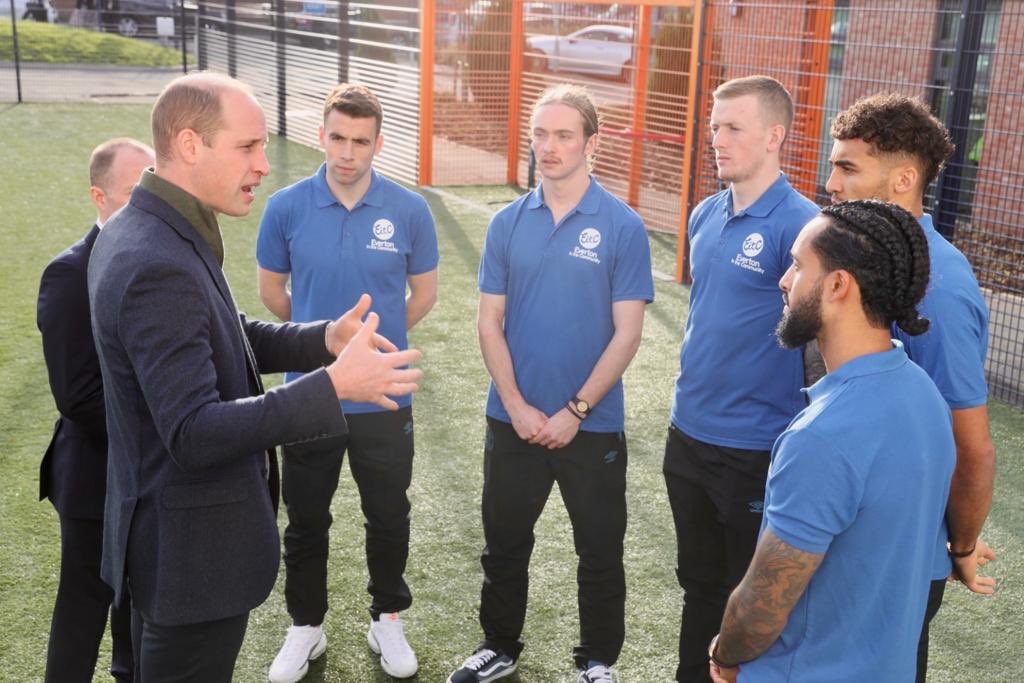 His Royal Highness chatted to @seamiecoleman23, Tom Davies, @calvertlewin14, @TheoWalcott and @JPickford1 about the #HeadsUp campaign, the importance of changing the conversation on mental health and the impact the football community can make together.