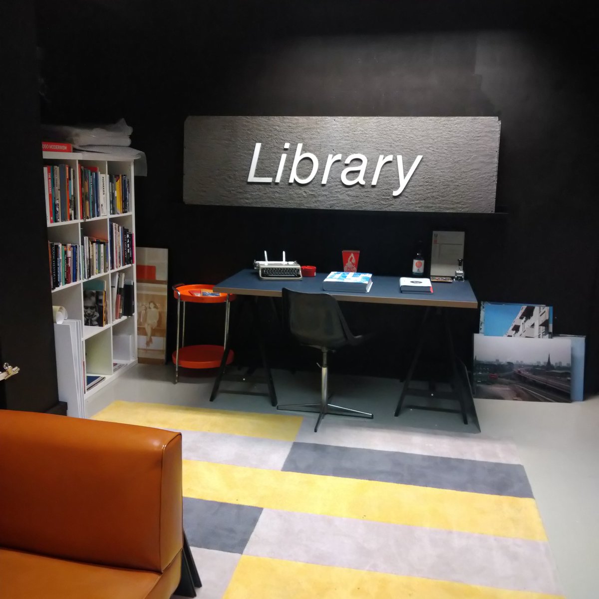 modernistsoc's tweet photo. Our reading room has acquired a new sign thanks to the rescue efforts of @leighbird100 and #wilmslowlibrary https://t.co/MUa0IkxQAu