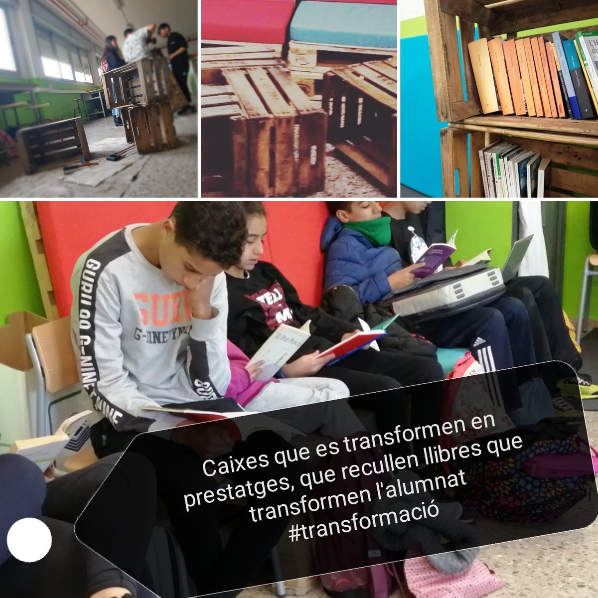 insjc3's tweet photo. A la xarxa #xies @educaciovoc ens han demanat una foto que mostrés la transformació del centre... Aquí la nostra! @lamirada @educaciocat @educacio360 #terrassa https://t.co/NwiDW7uSNC