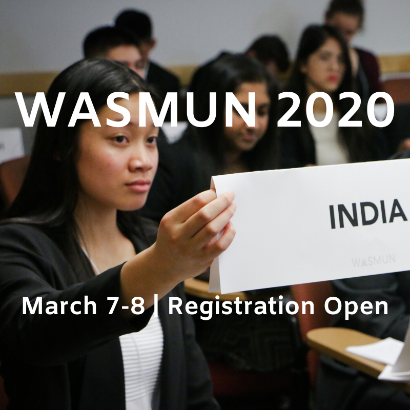 WASMUNofficial's tweet photo. #WASMUN2020 is fast approaching! Register here: https://t.co/QjD1WppOcq for a collegiate-level #ModelUN high school conference experience at #UW in beautiful #Seattle, Washington! https://t.co/vUGHUJgIhP