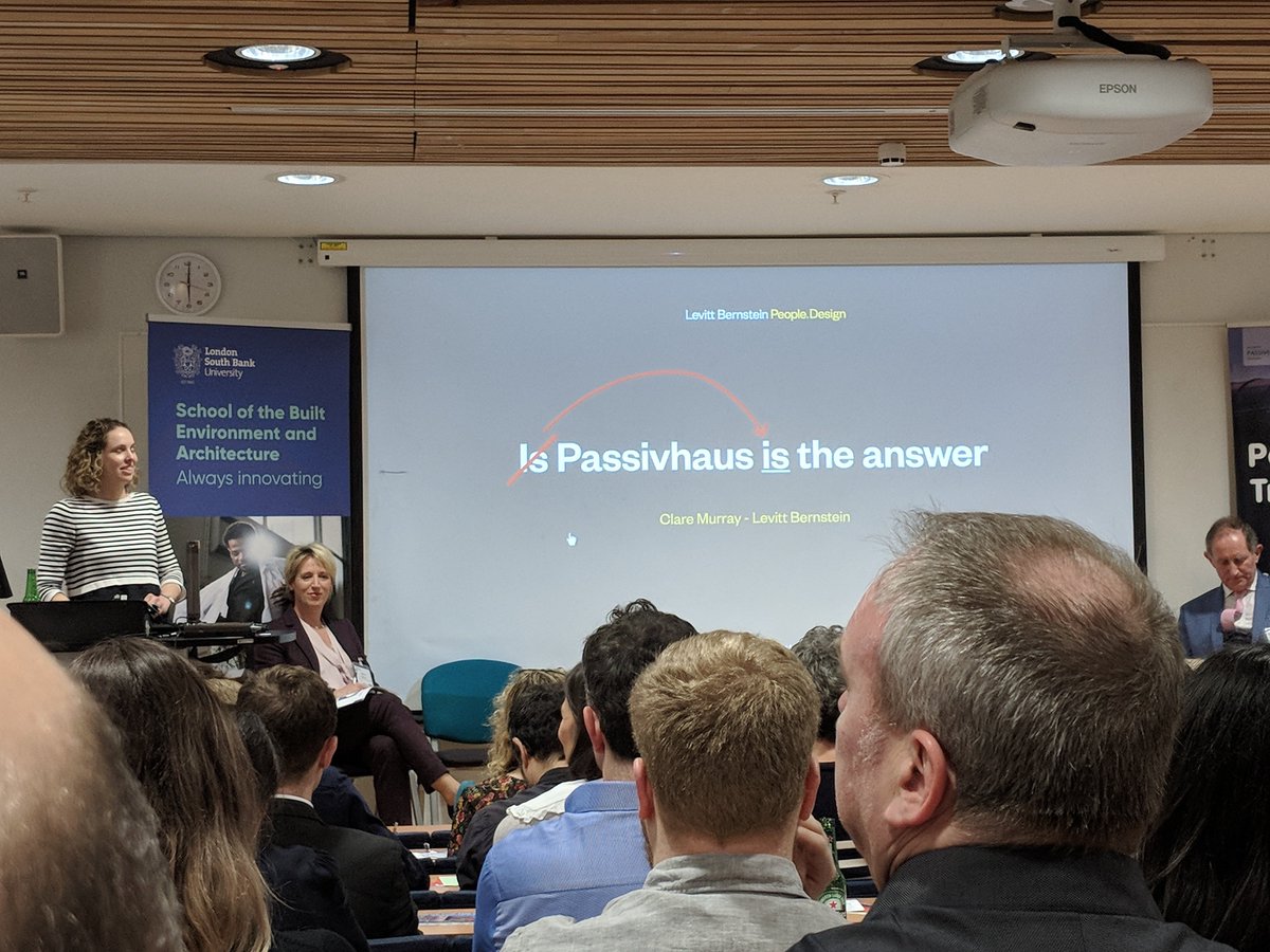 ClaraBagG's tweet photo. Getting ready for the 
@PassivhausTrust @LSBU
 #ClimateEmergency is passivhaus the answer? Debate #ClimateChangeDebate
@ClarehMurray up first. Highlighting the 
@LETI_London #ClimateEmergencyDesignGuide https://t.co/ZZdgFIZR8f