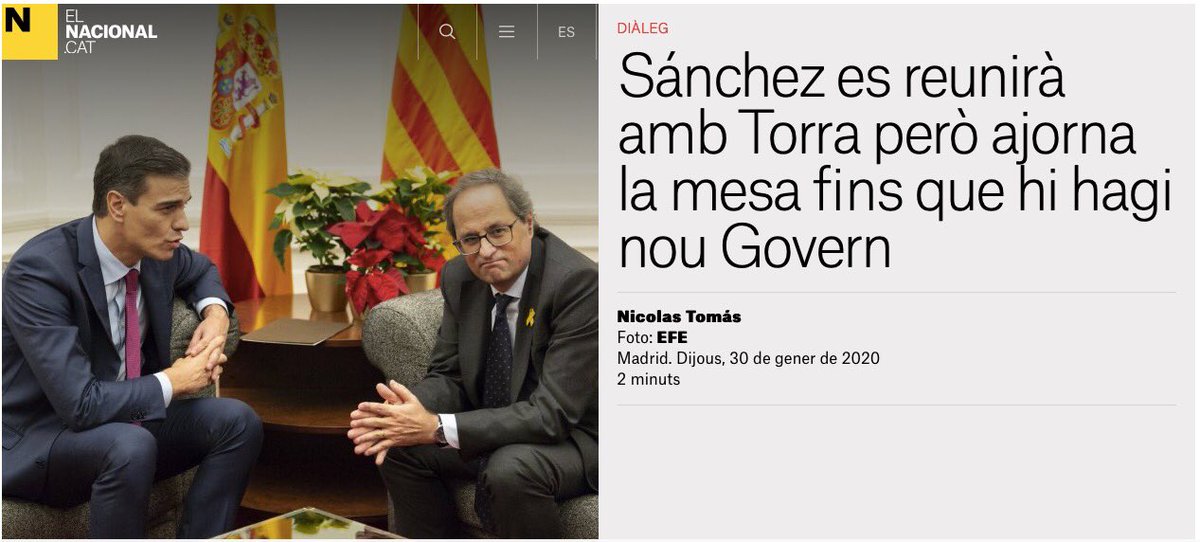 LauraBorras's tweet photo. Fem memòria del que ha passat en només un any?
🔴 Febrer 2019: El Gobierno s'aixeca de la taula de negociació per l'espantada del relator i la ultradreta a Colón. 
🔴 Gener 2020: anul·len la taula de negociació. 
Amb cada bugada perdem 10 llençols. https://t.co/BLI3yLSIJ9