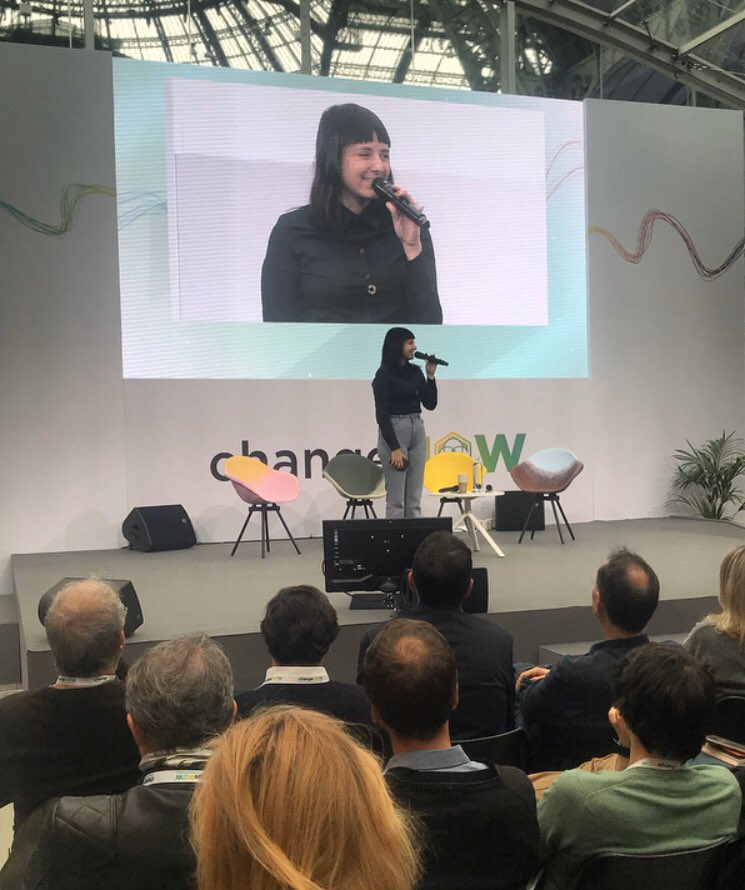 Tech_for_goodfr's tweet photo. Très fiers de notre Co-Présidente @Eva_Sdn et de son discours d’annonce de notre nouvelle identité à @changeNOWsummit , qui appellait à la coopération de tous les acteurs de la #techforgood pour faire bouger les lignes ensemble !  ✊🤝 #techforgood #league https://t.co/4NyTCMITXK