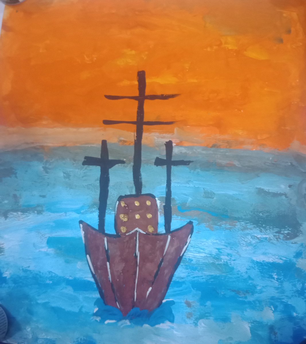 Imperfect_Lines's tweet photo. #painting

As twilight sets in, the sky turns vermilion
The yatch cuts through the sea as it races back to the comfort of the shore 

#postercolors #painting #colours
#painting https://t.co/eNqnTuBEnx