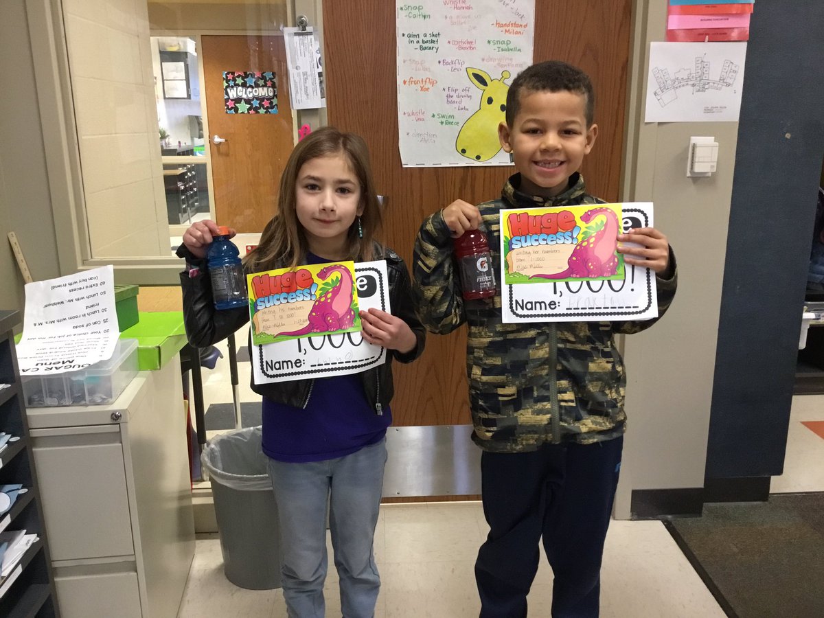 Our first two friends who wrote their numbers to 1,000.