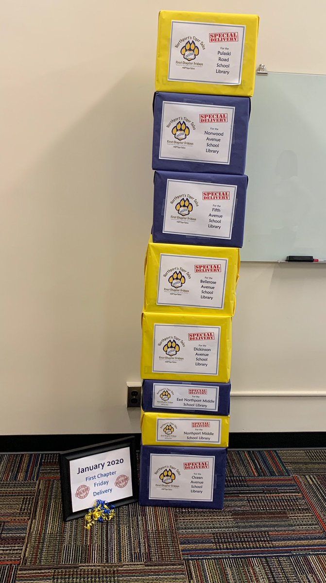 We are beyond excited to share our inaugural episodes of First Chapter Friday tomorrow! #NPTigerTales @NorthportTeach <a href="/LWelchStorch8/">Laurie Welch Storch</a> <a href="/25Norwood/">NAS</a> <a href="/ENMSTIGERS/">East Northport MS</a> <a href="/pulaski_road/">Pulaski Road School</a> @nensuper62 <a href="/OceanLarkin/">Principal Larkin</a> @PrincBeekman <a href="/PrinHarrison/">Principal Harrison</a> <a href="/NPTigers/">Northport MS</a>