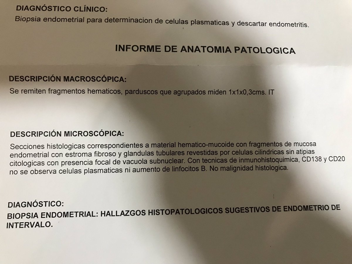 #infertilpandy tengo resultado de histeroscopia.Está todo bien?lo digo x el endometrio d intervalo...xq en vez de progeffik 400 me puse 200.No debería estar en fase proliferativa?lo hice como si fuera ese día la transferencia xa las pruebas y ver q todo está ok
