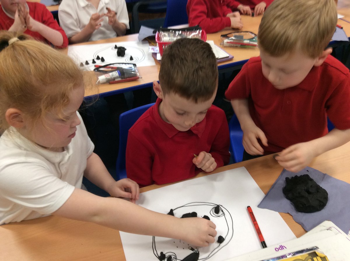 DringhousesPS's tweet photo. For their history lesson, class 6 used plasticine to create their own mini Stonehenge models. They researched more information about each section of the monument and labelled their model. They were master builders and were very impressed with their final results. #DringHistory https://t.co/UlIg7cVdHs