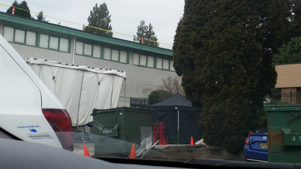 ShayKhan01's tweet photo. @WhatsFilming #Supernatural set up at the Sapperton Pensioner's Hall on Keary St. #NewWest https://t.co/qPYzVYa1Ii