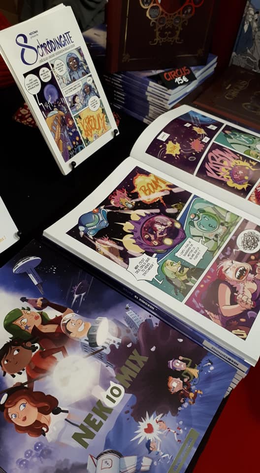 Asso_Nekomix's tweet photo. #FIBD2020 Retrouvez Amandine, @dracpasc, @Hibi, Gigi, @maddart, Sam, Souky & @ShinobiYao au stand F39, Espace BD alternative, Place New-York.
NEW 💳 le stand se modernise et se dote d’un lecteur de cartes bancaires !
#nekomix #FIBD #Angoulême #BDAlternative #cestpartipour4jours https://t.co/LCOLVO9lqn