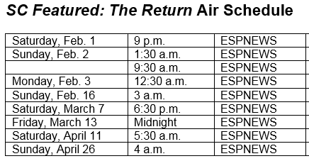 More chances to see "The Return," the award-winning #SCFeatured documentary on four-time #SuperBowl winner <a href="/RockyBleier/">Rocky Bleier</a> returning 50 years later to where he was wounded in Vietnam