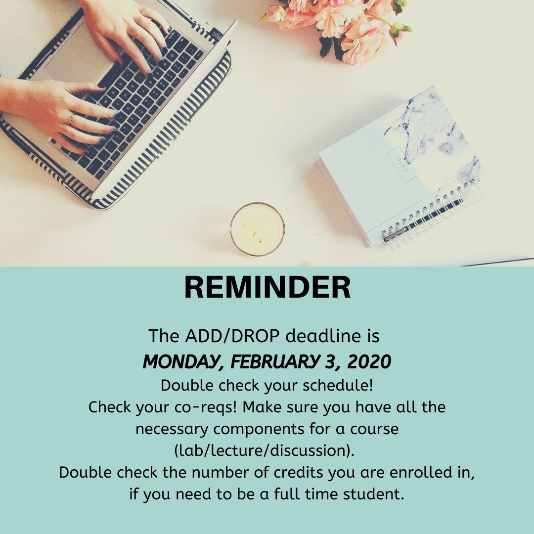 SSC_CSM's tweet photo. The Add/Drop deadline is fast approaching! Need help registering for classes or have any questions? Be sure to stop by the SSC before the deadline hits! #GoBeacons #CSMSSC https://t.co/UcQOxvEKtv