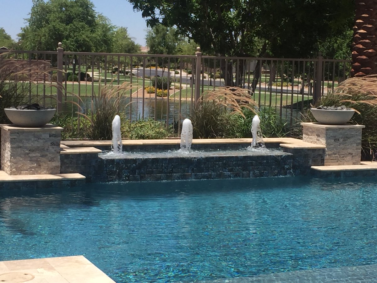 From simple to detailed, a new design or time for an update, Taylor Made Pools can get your backyard perfect for all your gatherings #PoolRemodel #Arizona