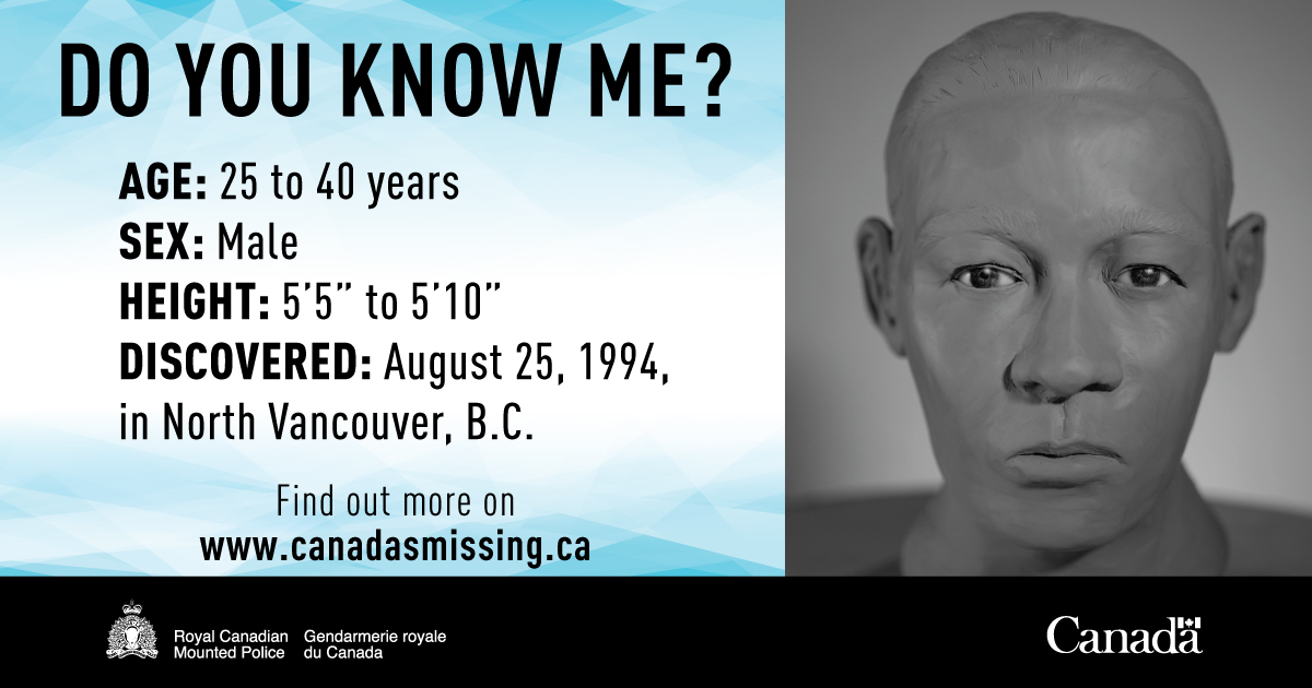 Reconstruction of a male face.