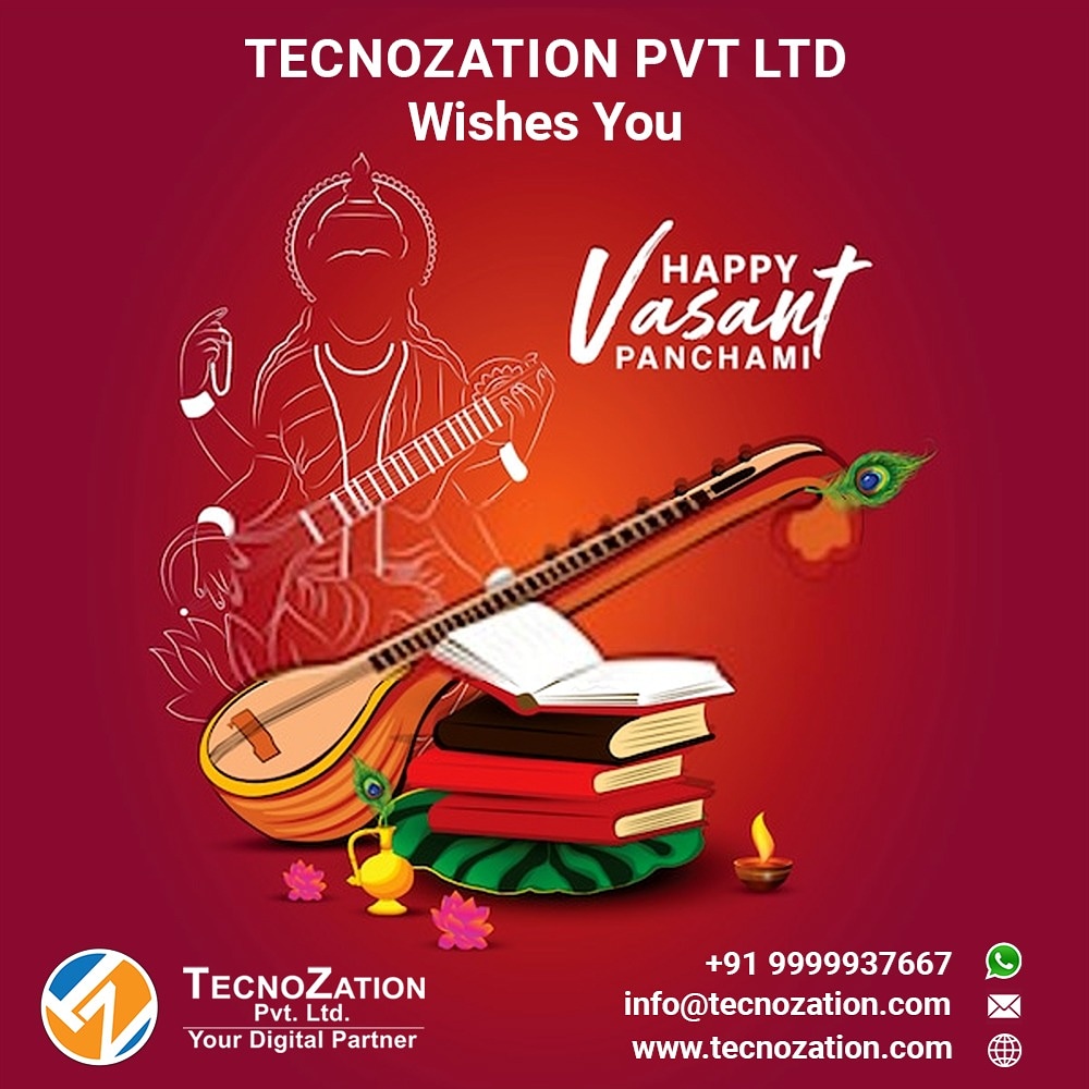 Tecnozation's tweet photo. लेकर मौसम की बहार,
आया बसंत ऋतु का त्योहार,
आओ हम सब मिलके मनाए,
दिल में भर के उमंग और प्यार,
बसंत पंचमी की हार्दिक शुभकामनाएं
Tecnozation is best digital marketing agency, we are providing all kind of digital marketing solutions.
https://t.co/l72dAbCyUF 
+919999937667 https://t.co/4AojAiD5z8