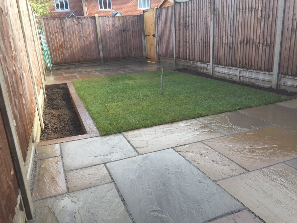 home_improvers's tweet photo. Nice landscaping project last year. Lots of hard work, but the finish product was well worth it. All the work was undertaken by ourselves. #indiansandstone #turf #sleepers #paving #homeimproving #thehomeimprovers #gardening #landscaping #fencing #digging #patio https://t.co/vG51712V81