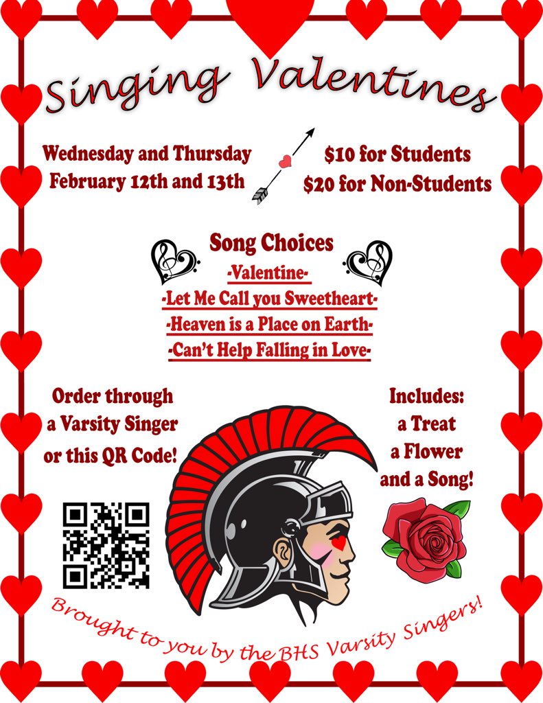 We will be delivering Singing Valentines on Feb. 12th &amp; 13th! We can also do phone calls, FaceTime, and video performances! Order yours today! shorturl.at/htD58