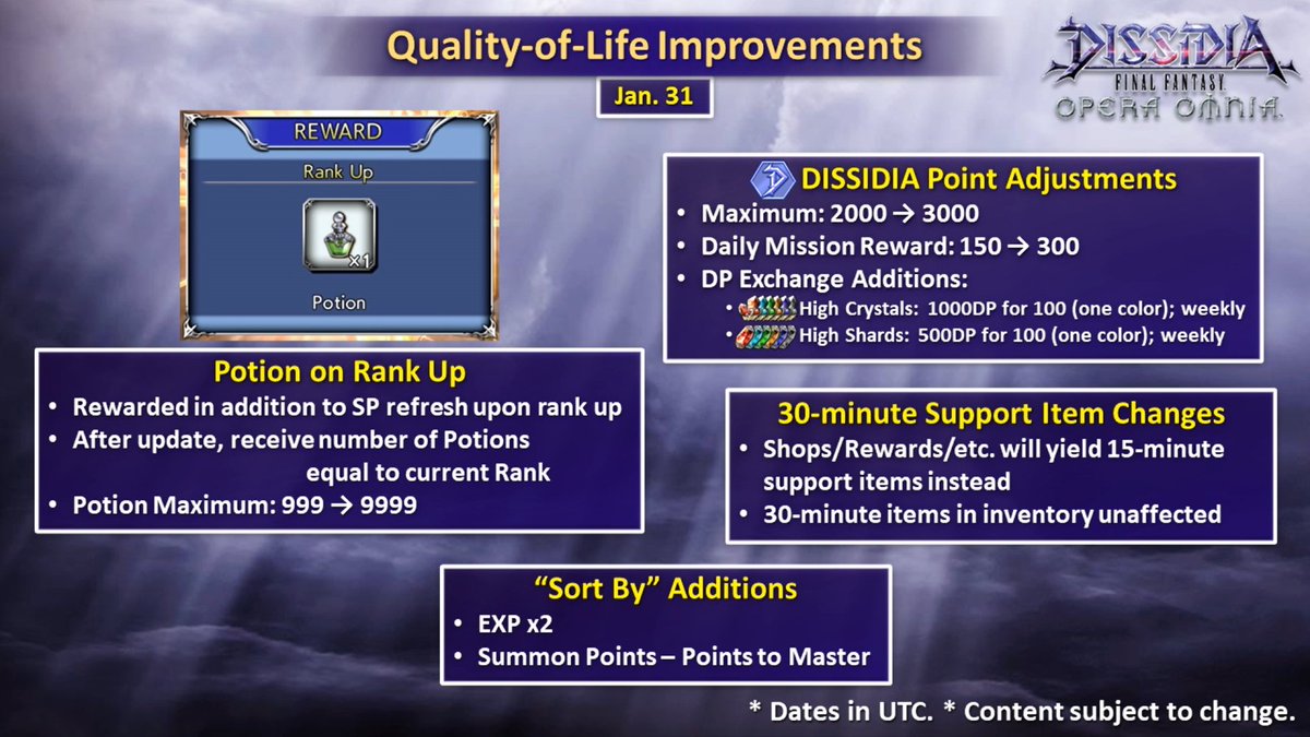 Dissidia Db On Twitter Entropy T7 Feb 21 New Platinum Rank Obtainable By Clearing This New Stage Bosses Are Crust Beetle X2 Kaiser Behemoth Recommended Roles Tank Esuna Debuff