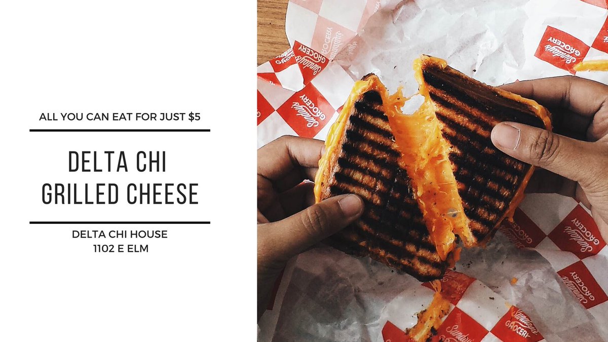 Make sure to come out on February 6th from 9pm-2am for some grilled cheese, tomato soup, and an overall good time!