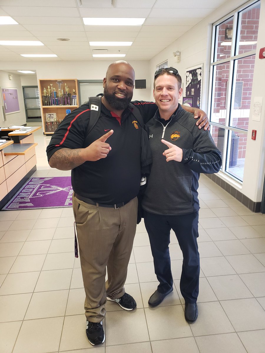 CoachStrickTHS's tweet photo. Big thank you to Coach Butterworth of Campbell University for stopping by Tenoroc High today!!!!! https://t.co/edS621WV8Y