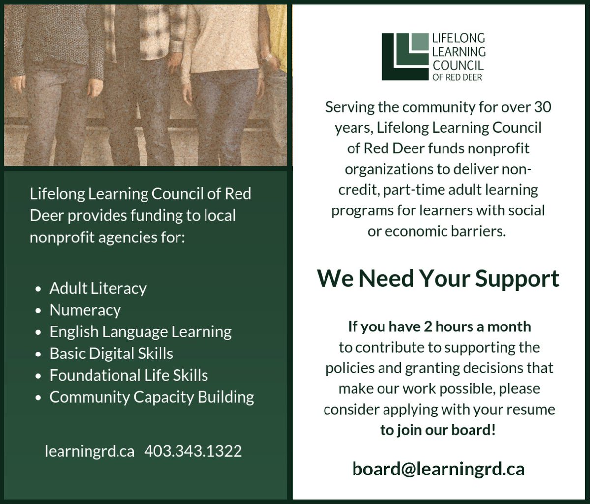 LearningRD's tweet image. learningrd.ca is looking for board members. Join our team today.